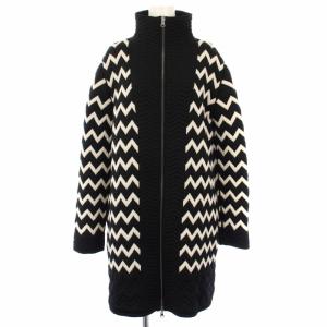 MAX&CO. コーディガン コート ジップアップ 総柄 黒 白 /TK
