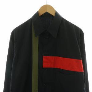 Yohji Yamamoto カジュアルシャツ 長袖 3 ブラック HV-B37-817 /NQ