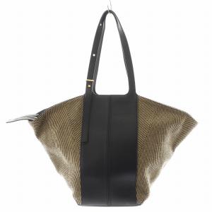 GIANNI CHIARIN トートバッグ ハンドバッグ ショルダーバッグ レザー 黒 ブラック 茶 ブラウン /AN9