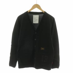 SWEATER RACO CARDIGAN カーディガン 長袖 ワッペン 2 ブラック /NQ