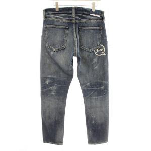 DENIM BY VANQUISH&FRAGMENT Used paint processing tapered denim pants