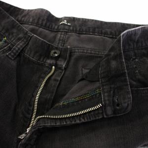 DENIM BY VANQUISH&FRAGMENT ワークパンツ コーデュロイ ダメージ加工 USED加工 32 黒 VFP4060 /TK