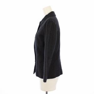 BALENCIAGA ステンカラージャケット 七分袖 ウール ナイロン 38 紺 2668-1406 /BM