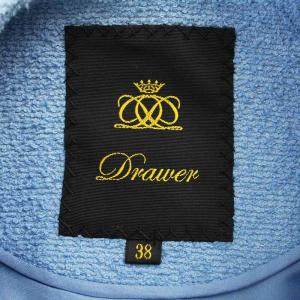Drawer ノーカラージャケット 6522-234-0536 パイル素材 F ライトブルー