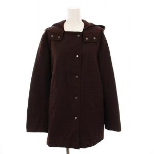 中袖ジャケット コート 裏地ノバチェック アウター 11 ブラウン FD232-352-55 /YM