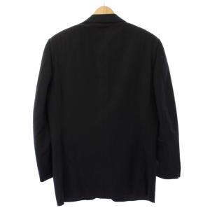 Ermenegildo Zegna スーツ テーラードジャケット ストライプ パンツ スラックス 46 黒 28BAG3 /TK