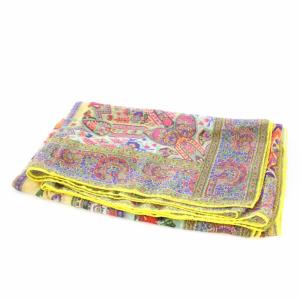 ETRO ストール 花柄 総柄 黄色 マルチカラー /TK