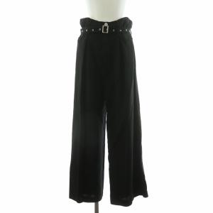 ワイドパンツ バギー ベルト付き 36 ブラック 19APID02 /NQ