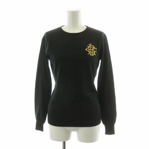 ニット セーター 長袖 薄手 金刺繍 プルオーバー S ブラック WMBLSWE3P00015 /NQ