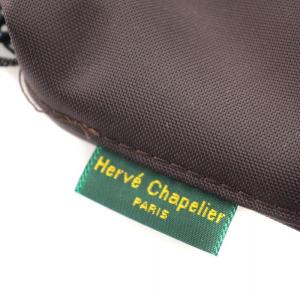 Hervé Chapelier 2884N スクエア ショルダーバッグ ナイロン ブラウン