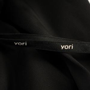 yori シャイニーツイルスティックパンツ YR22-23043SP イージーパンツ スリム 36 黒 ブラック