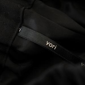 yori 23SS ノンアイロン ワイドパンツ YR22-23138AW イージーパンツ センターシーム 36 黒