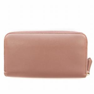 FENDI バイザウェイ 長財布 レザー ラウンドファスナー スタッズ ダークピンク /G OH