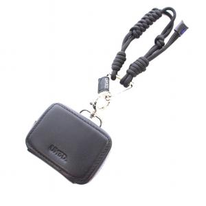25SS LEATHER EARPHONE CASE レザー イヤホンケース チャーム 黒 ブラック /KU