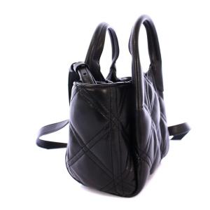 EMPORIO ARMANI ハンドバッグ ショルダーバッグ 2WAY キルティング レザー 黒 /KH