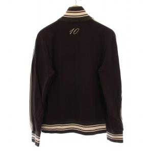 BURBERRY BLACK LABEL トラックジャケット スタンドカラー アウター ジップアップ ストレッチ ワッペン サイドライン 2 茶