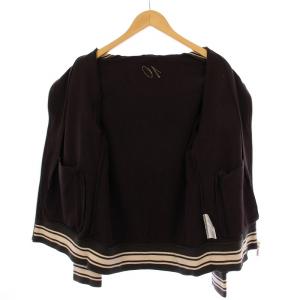 BURBERRY BLACK LABEL トラックジャケット スタンドカラー アウター ジップアップ ストレッチ ワッペン サイドライン 2 茶