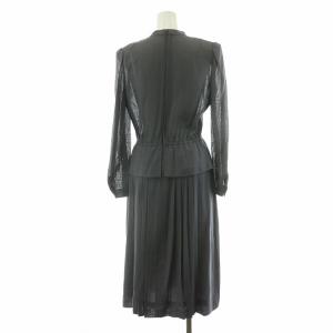 jun ashida プリーツワンピース ロング 長袖 11 グレー P0304302 /NQ