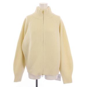 24AW 畦ニットハイネックブルゾン ジャケット ジップアップ ウール F アイボリー 0124408287