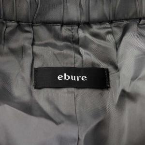 ebure ワイドパンツ チェック柄 シルク 38 ベージュ ブラック 3510600788