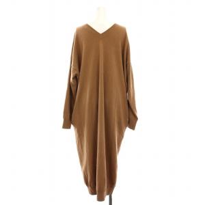 STELLA McCARTNEY Vネック ワンピース ロング 長袖 36 茶 538432 /YM