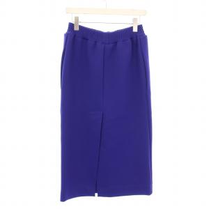 BALENCIAGA タイトスカート イージー ミモレ ロング ウエストゴム ストレッチ 無地 36 青 ブルー /BB