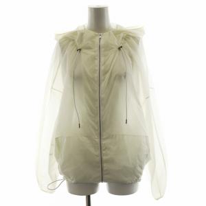パーカー ジップアップ シアー シースルー ナイロン 36 白 ホワイト 2910200028 /AN12