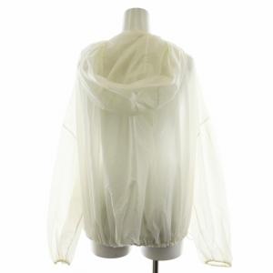 ebure パーカー ジップアップ シアー シースルー ナイロン 36 白 ホワイト 2910200028 /AN12