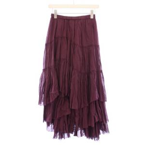 COTTON TIERED SKIRT コットンティアードスカート フレア イージー マキシ ロング ウエストゴム