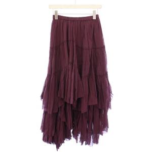 CASA FLINE COTTON TIERED SKIRT コットンティアードスカート フレア イージー マキシ ロング ウエストゴム