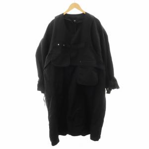 コート ロング丈 ベスト付き ナイロン F 黒 ブラック HA030088AD /AN35