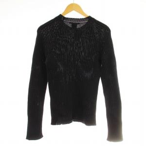 GUCCI リブニット セーター 121519-Z1347 コットン ニット 長袖 L 黒 ブラック /G