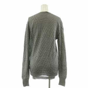 GUCCI カットソー 長袖 千鳥格子 絹 シルク100％ M グレー 114824.Z6103 /NQ