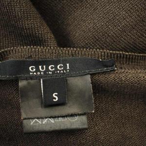 GUCCI カシミヤ混 ニット 22055-21979 長袖 カットソー S 茶 ブラウン /G