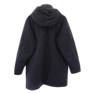 THE NORTH FACE ナボルダウンコート アウター ロング丈 フード ロゴ 刺繍 XL 紺 ネイビー /BB