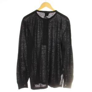 GUCCI ヘンリーネック カットソー 108746-Z9101 シャツ カシミヤ混 長袖 ロンT S 黒 ブラック