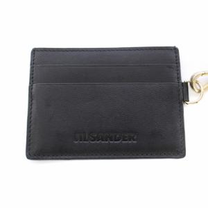 JIL SANDER カードケース レザー ストラップ 黒 /TK