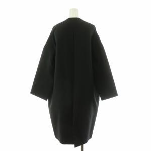 ADORE ノーカラーコート ロング アウター 38 ブラック 531-7152006 /NQ
