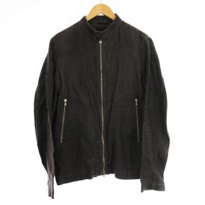リネン ライダース ジャケット MTA18S4535 シングル ジップアップ ブルゾン S グレー /G