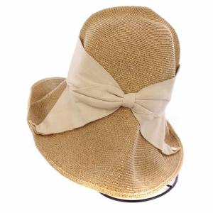Athena New York ペーパーハット ストローハット 麦わら帽子 リボン 日本製 ベージュ /BM
