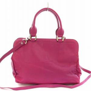 Longchamp 2826736509 ショルダーバッグ ハンドバッグ 2WAY レザー ピンク /KU D