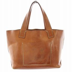 アマーノトートバッグ ハンドバッグ レザー 茶 ブラウン /YT