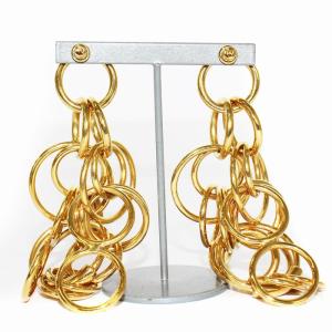 Chloe REESE ピアス フープ サークルチェーン ゴールドカラー /BB OH