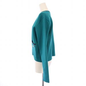 Viaggio Blu ニットジャケット風カーディガン 長袖 Vネック 2 青 2612-31320 /BM