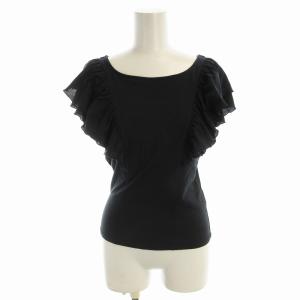 カットソー ノースリーブ フリル 38 紺 ネイビー GT-225323 /EE