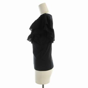 M'S GRACY カットソー ノースリーブ フリル 38 紺 ネイビー GT-225323 /EE