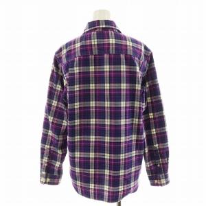 THE NORTH FACE タータンチェックネルシャツ ブラウス 長袖 L 紫 パープル NTW26958 /AN41