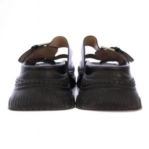 N°21 サンダル シューズ 厚底 ストラップ レザー 6 黒 /BM