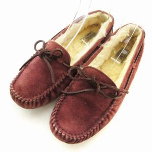 DAKOTA ダコタ ローファー モカシン スエード US8 25?p ボルドー N5612 /EE