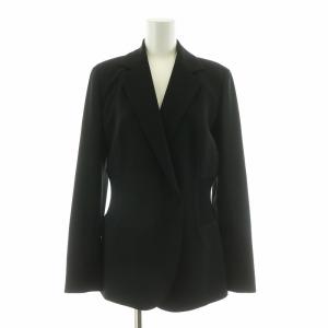 DB RIB BLAZER テーラードジャケット シングル 切替 くるみボタン 2 ブラック 01-2304111-050-702